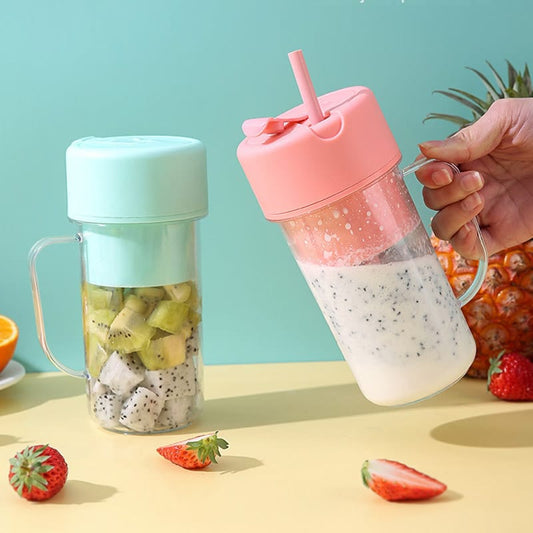Mug Shaped Portable Blender With Straw | Rechargeable