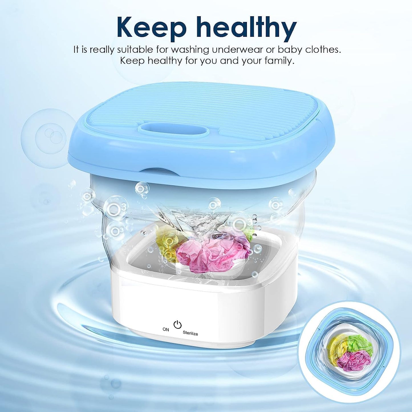 Mini Semi-Automatic Folding Washing Machine with Dryer –SUBKUSH
