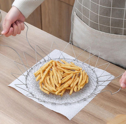 Stainless Steel Multifunctional Folding Frying  Basket(12 in 1 Kitchen Tool).