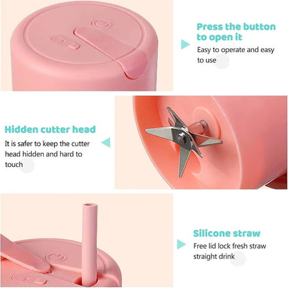 Mug Shaped Portable Blender With Straw | Rechargeable